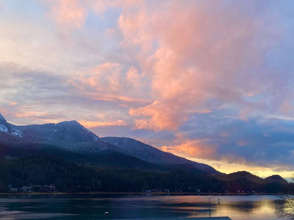 After many grey Juneau days, a lovely sunset on Nov. 18. (Photo by Denise Carroll)