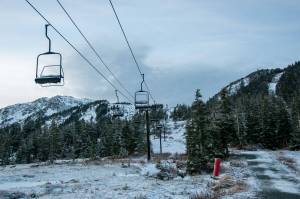 A light dusting of snow covers the ground at Eaglecrest Ski Area on Wednesday morning. The planned opening for the ski area has been delayed a week until Saturday, Dec. 9, according to General Manager Dave Scanlan. (Photo courtesy of Eaglecrest Ski Area)