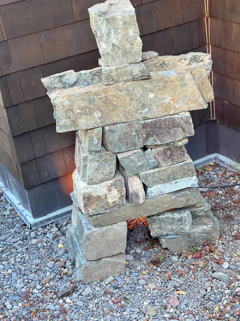 Solid rock man seen in downtown Juneau on Oct. 26. (Photo by Denise Carroll)
