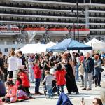 Hundreds walk the waterfront near Elizabeth Peratrovich Plaza during the 2023 Juneau Maritime Festival in early May. (Clarise Larson / Juneau Empire file photo)