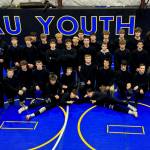 The Thunder Mountain High School wrestling team, made up of TMHS and Juneau-Douglas High School: Yadaa.at Kalé athletes, will host the Region V Wrestling Championships on Friday and Saturday in the TMHS Thunderdome gym. (Photo courtesy of TMHS)
