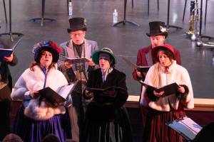 Vox Borealis performs during the 2022 Holiday Cheer concert at Thunder Mountain High School. (Photo by Cameron Byrnes / Juneau Symphony)