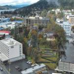 An overhead view of Telephone Hill in downtown Juneau. (Photo courtesy of the City and Borough of Juneau)