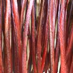 Strips from Tanana king salmon dry in a smokehouse in July 2019. (Photo by Sam Bishop)