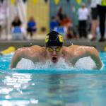 PJ Foy swims the butterfly at  the Speedo Winter Junior Championships in Westmont, Illinois. (Kevin Tuning / Forever Still Photography)
