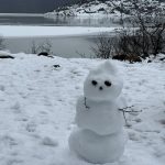 A snow creature along the Nugget Falls Trail on Dec. 24. (Photo by Deana Barajas)