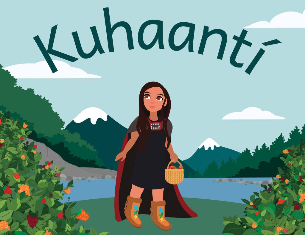 The cover of the childrens story Kuhaantí, the first book of its kind released in Lingít in decades, according to people who collaborated on the project. (Image courtesy of Central Council of Tlingit and Haida Indian Tribes of Alaska)