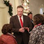 Gov. Mike Dunleavy greets visitors during the annual Holiday Open House at the Governors Residence on Dec. 12, 2023. (Mark Sabbatini / Juneau Empire file photo)
