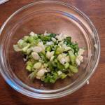 Mincing green onions during the first step of this stir fry recipe. (Photo by Patricia Schied)