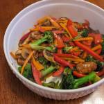 A stir fry cooked by adding vegetables in steps. (Photo by Patricia Schied)