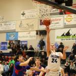 Thunder Mountain High Schools James Polasky goes up for a shot against Sitka High School during Saturdays game at TMHS. (Mark Sabbatini / Juneau Empire)