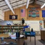 A view from the library of the Angoon High School, one of Alaskas public schools, is seen on June 19, 2023. (Claire Stremple/Alaska Beacon)