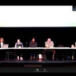 Juneau School District Superintendent Frank Hauser (left) and members of the Juneau Board of Education discuss the districts financial crisis during a public meeting Thursday night at Juneau-Douglas High School: Yadaa.at Kalé. (Screenshot from Juneau School District livestream)