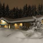 The National Weather Service Juneau office near the Mendenhall Glacier has a snowpack depth of 33 inches as of about midnight Tuesday, following two heavy storms during the past 10 days, according to the station. (National Weather Service Juneau)