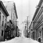 The view from Front Street looking up steep Seward Street on Feb. 3, 1918. (Alaska State Library  Historical Collections P01-2393)