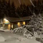 The National Weather Service Juneau station has received more than 10 inches of snow as of 6 a.m Thursday from a storm that started Wednesday afternoon. (Screenshot from video by NWS Juneau)