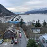 View of Telephone Hill looking south on a chilly December 2023 day. Without leaves on the trees houses can be seen more easily. (Photo by Laurie Craig)