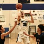 Thunder Mountain High School senior Thomas Baxter (30) shown in action against Kodiak on Thursday, scored 30 points to lead the Falcons over the Ketchikan Kings at Kayhi on Saturday. (Klas Stolpe/For the Juneau Empire)