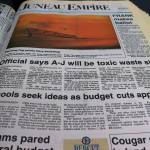 The front page of the Juneau Empire on Feb. 7, 1994. (Mark Sabbatini / Juneau Empire)