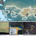 A map showing some orange streams found in national park units in northern Alaska. (Map created by Carson Baughman, USGS; photos by Ken Hill, National Park Service)