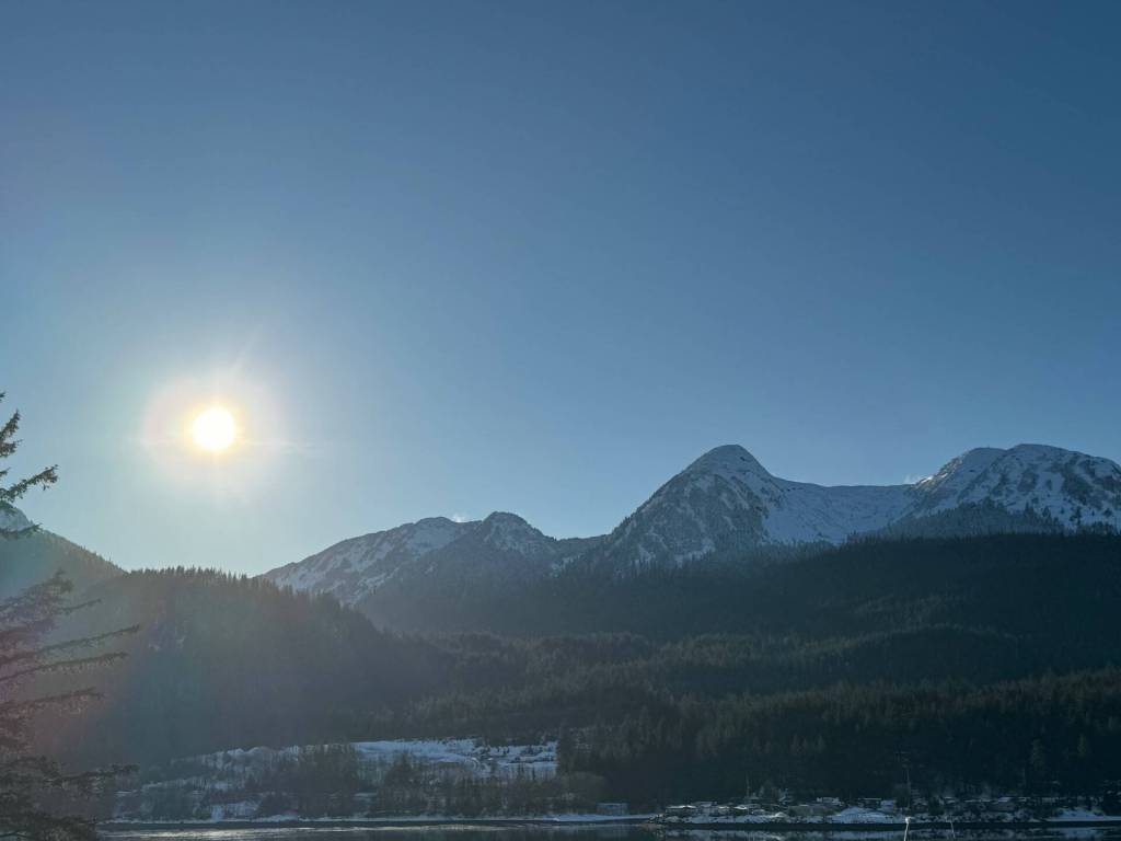 UFO(?) spotted over the Douglas range on Feb. 8. (Photo by Denise Carroll)