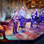 Cast members of Indecent rehearse Wednesday at Perseverance Theatre in preparation for the plays scheduled debut on Friday. (Mark Sabbatini / Juneau Empire)