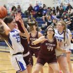 Thunder Mountain High Schools Cailynn Baxter (#23) runs into traffic during Saturdays game against Ketchikan High School at TMHS. (Mark Sabbatini / Juneau Empire)