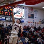 Alwen Carrillo of Juneau-Douglas High School: Yadaa.at Kalé attempts a breakaway layup during Wednesday nights game against Thunder Mountain High School at JDHS. (Mark Sabbatini / Juneau Empire)