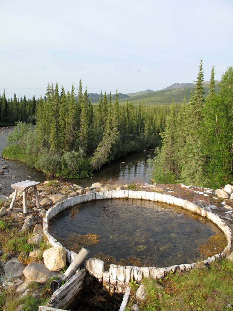 Melozi Hot Springs is located in the wilds of Interior Alaska; the nearest village is Ruby. (Photo by Ned Rozell)