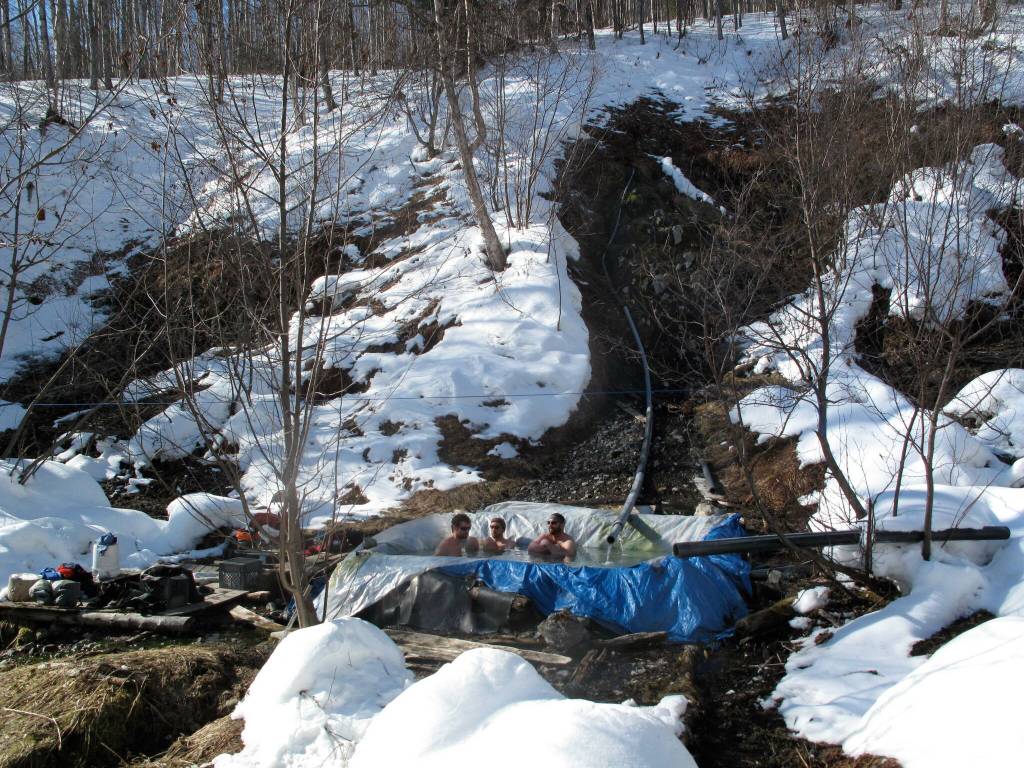 Horner Hot Springs is located just off the Yukon River between the villages of Ruby and Tanana. (Photo by Ned Rozell)