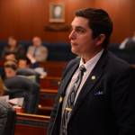 Rep. Justin Ruffridge, R-Soldotna, speaks Monday, May 8, 2023, on the floor of the Alaska House. (Photo by James Brooks/Alaska Beacon)