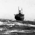 The Princess Sophia is stranded on Vanderbilt Reef in October of 1918 during a blizzard. Cradled upright, it sat for 40 hours before spinning off the reef in the storm and sinking, drowning all 353 passengers and crew. (ASL-P109-50)