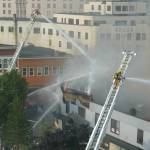 In August of 2004 a fire consumed the building. Flames within the old hardware stores many layers created a difficult challenge for Capital City Fire/Rescue. While the building was destroyed, none of the surrounding historic structures were lost. (Photo by Brian Wallace)