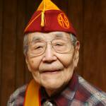 The Rev. Dr. Walter Soboleff poses in Alaska Native Brotherhood hat and sash. Dr. Soboleff inspired many Alaska Natives and non-Natives during his 102 years of life. The Walter Soboleff Building is named in his honor and arose from the ashes of the C. W. Young site that burned in 2004. (Photo by Brian Wallace)