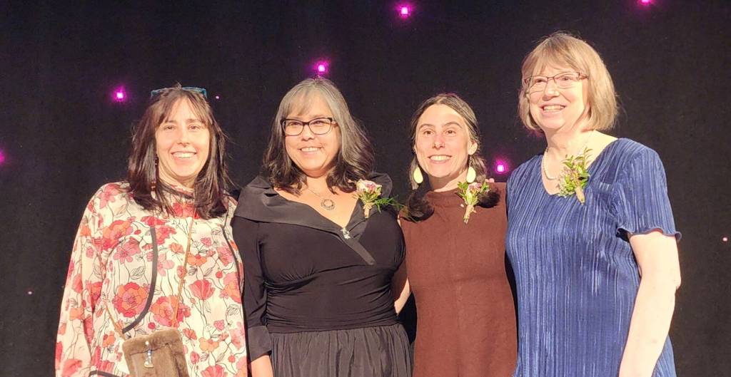 AWAREs 2024 Women of Distinction are, from left to right, Lori Grassgreen, Nikki Love, Lisa Daugherty and Debbie Fagnant. (Photo courtesy of AWARE)