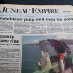 The front page of the Juneau Empire on March 10, 1994. (Mark Sabbatini / Juneau Empire)