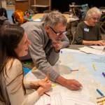 Participants of the Sustainable Southeast Partnership retreat in Sitka sourcing input and feedback for an updated Forest management plan. (Bethany Goodrich / Sustainable Southeast Partnership)