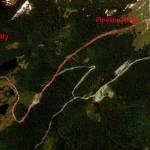 An overhead image shows where a tailings slurry spill occurred at the Kensington Mine on Jan. 31. (Image from report by Coeur Alaska)