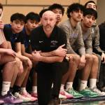 Thunder Mountain High School coach John Blasco, shown in action at the state tournament opening game against West Valley last week, was selected the 2024 4A Boys Coach of the Year by the Alaska Basketball Coaches Association. (Klas Stolpe / For the Juneau Empire)