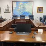 The room where the House Community and Regional Affairs Committee holds its meeting sits empty on Tuesday. A presentation about an increase in the number of inmate deaths in state custody was abruptly canceled here. (Claire Stremple/Alaska Beacon)