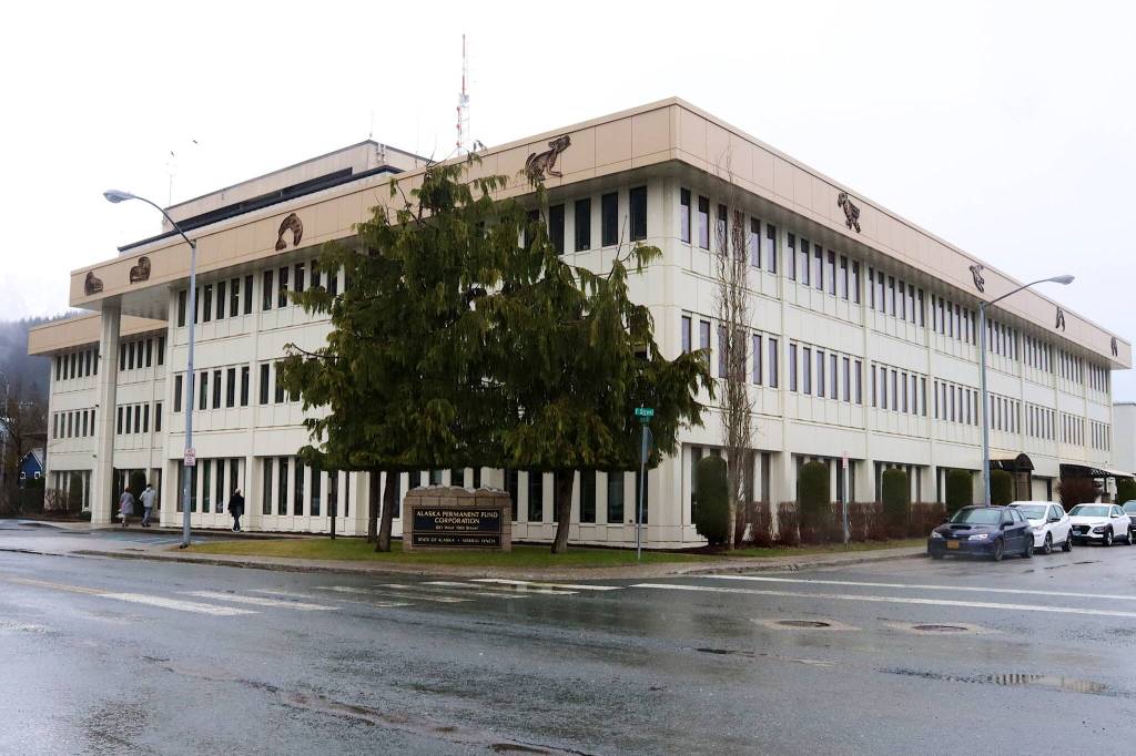 The Michael J. Burns Building on Monday, April 8. (Mark Sabbatini / Juneau Empire)