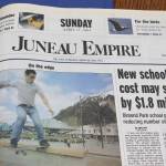 The front page of the Juneau Empire on April 11, 2004. (Mark Sabbatini / Juneau Empire)