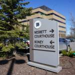 The Boney Courthouse in downtown Anchorage, across the street from the larger Nesbett Courthouse, holds the Alaska Supreme Court chambers. (Yereth Rosen/Alaska Beacon)