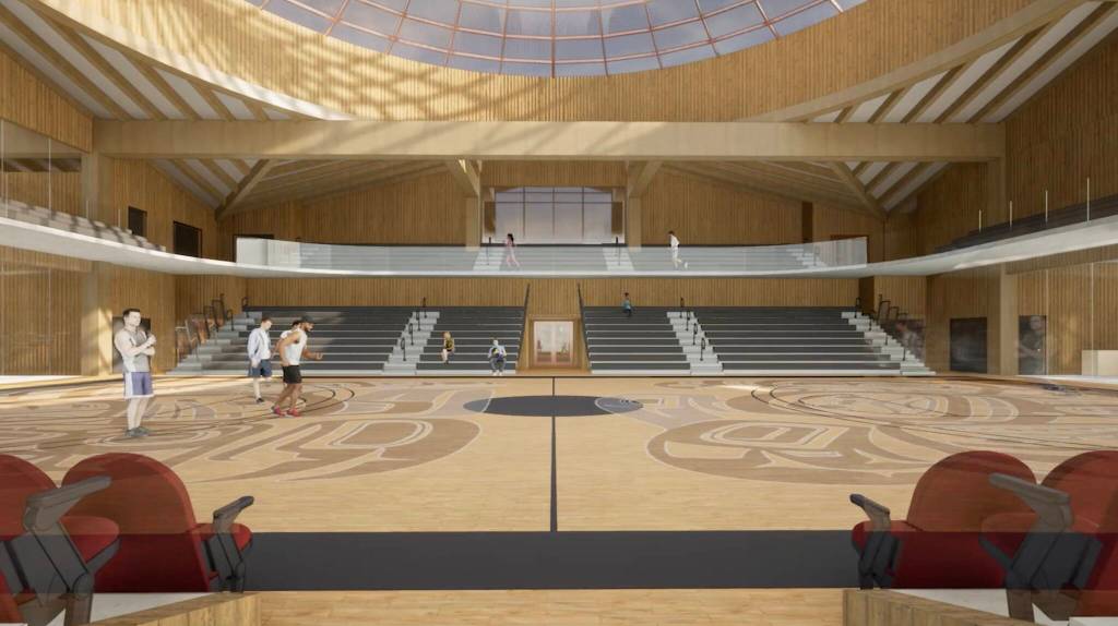 An artists depiction of the events center at the education campus planned in Juneau by the Central Council of the Tlingit and Haida Indian Tribes of Alaska. (Image courtesy of the Central Council of the Tlingit and Haida Indian Tribes of Alaska)