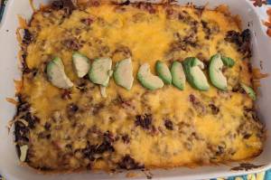 Tortilla beef casserole ready to serve. (Photo by Patty Schied)