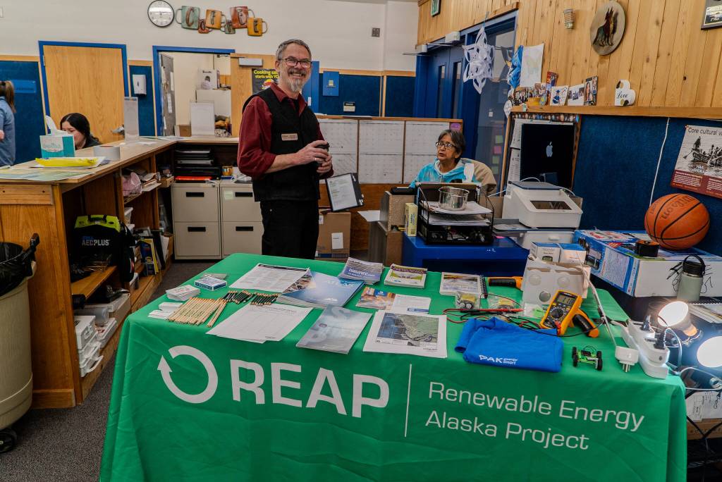 The Renewable Energy Alaska Project was just one of the many partners who collaborated to present opportunities for Angoons Youth. (Photo by Jenny Starrs)