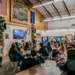 Regional, statewide, and local partners collaborate to host a career fair for Angoon Youth exposing them to many different professional opportunities including in the growing renewable energy economy. (Photo by Jenny Starrs)