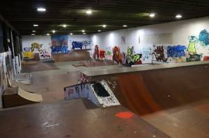 The interior of the Pipeline Skate Park on Dec. 7, 2023. (Mark Sabbatini / Juneau Empire file photo)