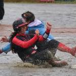Juneau-Douglas High School: Yadaa.at Kalé senior Tristan Oliva slides safely into second base past Thunder Mountain High School shortstop Ashlyn Gates on Tuesday at Dimond Park Fields. (Klas Stolpe, For the Juneau Empire)