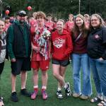 Juneau-Douglas High School: Yadaa.at Kalé senior Caden Johns and family and friends at Adair-Kennedy pitch on Saturday. (Klas Stolpe / For the Juneau Empire)